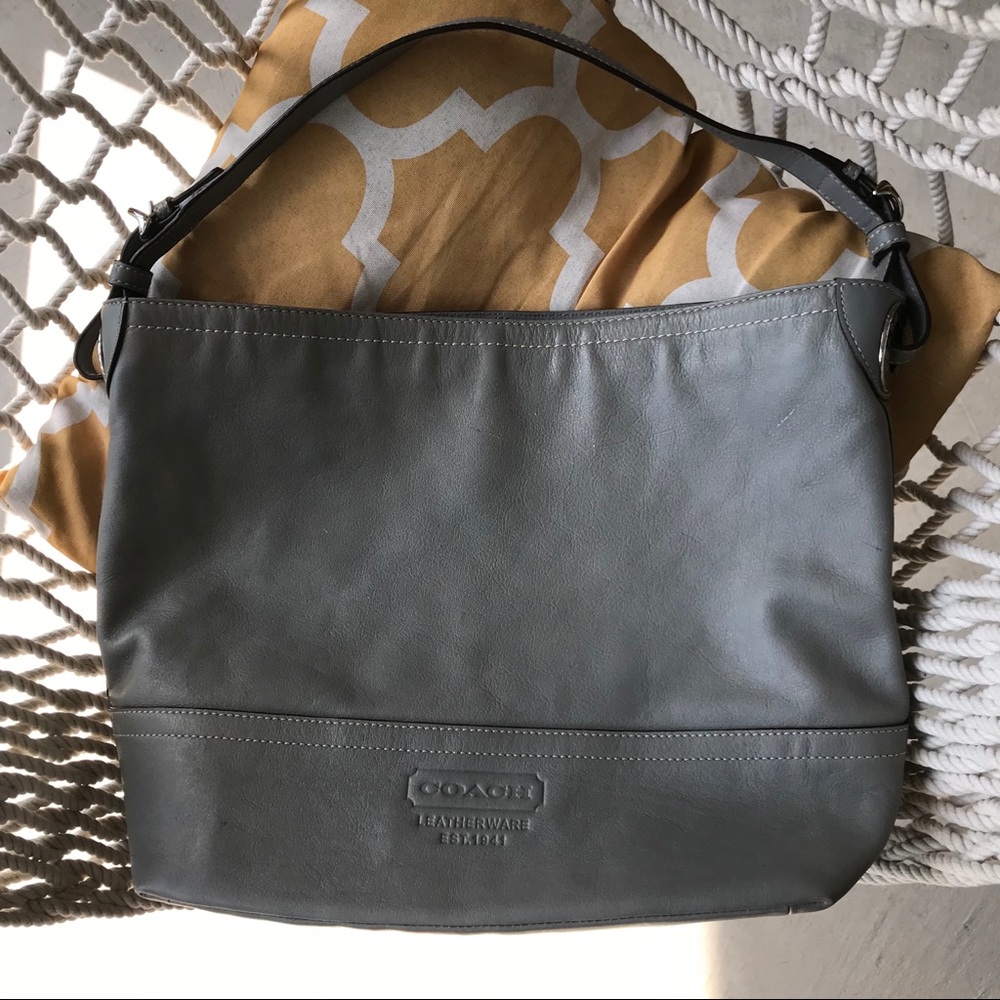 Coach Gray Leather Purse